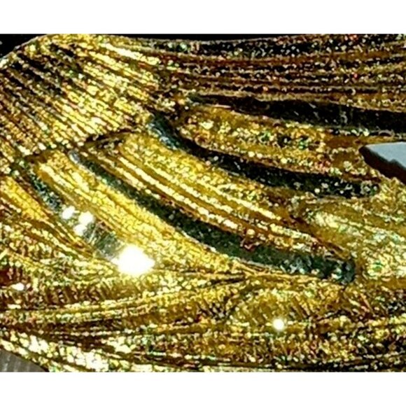 VINTAGE Gold Plated Swan Brooch Detailed Bird Pin Textured Clear Rhinestone Eye - Picture 3 of 9